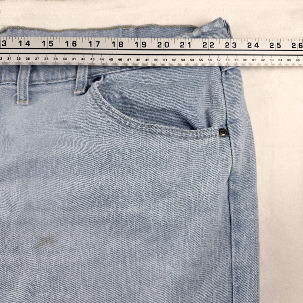 Wrangler‎ Straight Leg Jeans Light Wash Denim Relaxed Fit 46x30